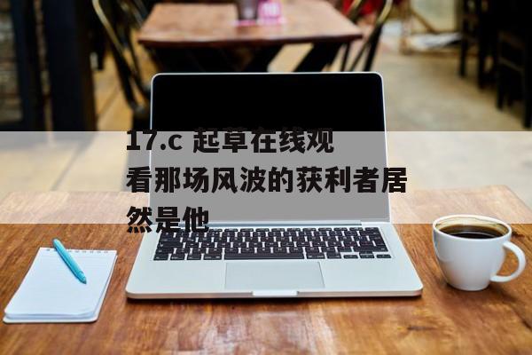 17.c 起草在线观看那场风波的获利者居然是他